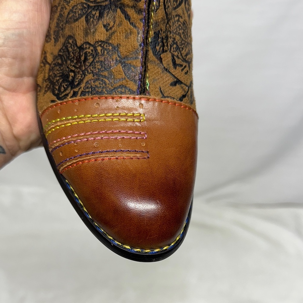 Spring Step L'Artiste Georgiana Multicolor Leather Ankle Boots - Picture 4 of 16